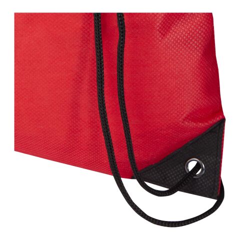 Bolsa de tela sin tejer de material reciclado GRS con cordón de 5&nbsp;l "Evergreen" Estándar | Rojo | sin montaje de publicidad | no disponible | no disponible | no disponible