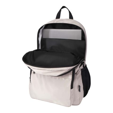 Mochila para portátil de 15&quot; de material reciclado GRS y 20 l &quot;Trend Plus&quot; Estándar | Oatmeal | sin montaje de publicidad | no disponible | no disponible