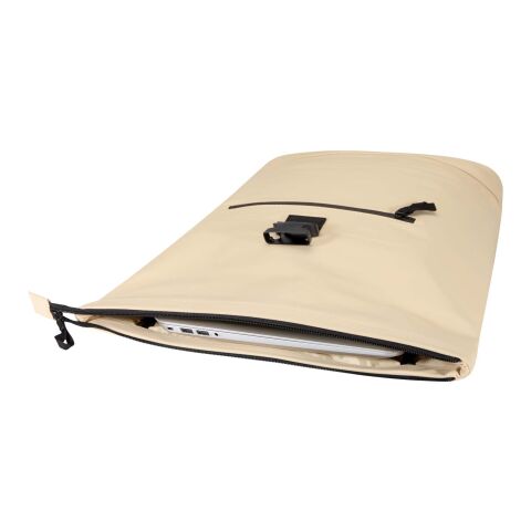 Mochila de 15&quot; y 18 L con parte superior enrollable de material reciclado con certificado GRS &quot;Resi Plus&quot; Estándar | Oatmeal | sin montaje de publicidad | no disponible | no disponible | no disponible