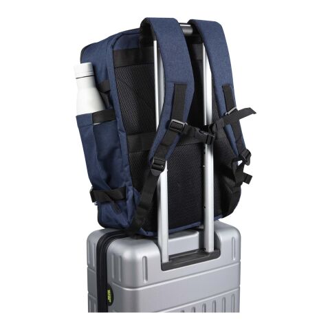 Mochila con ruedas de 17" de material reciclado GRS de 25&nbsp;l "Libra" Estándar | Azul marino | sin montaje de publicidad | no disponible | no disponible | no disponible