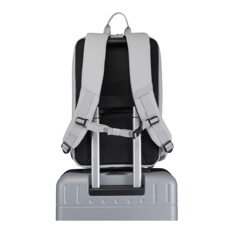 Mochila para portátil SMART de 15" fabricada con material reciclado GRS, 18 l Gris claro