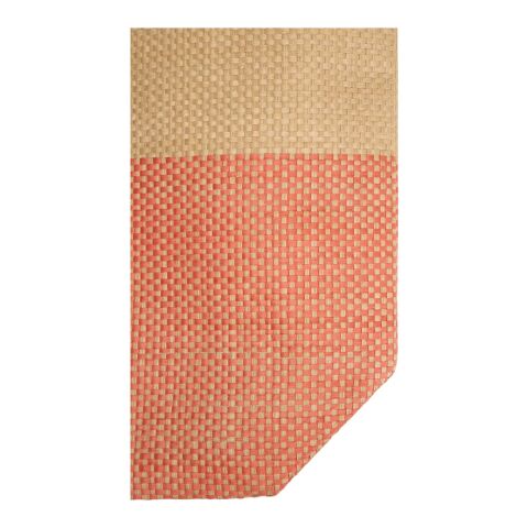 Bolso tote grande de papel de paja Rhythm con cremallera, 21 l Brick