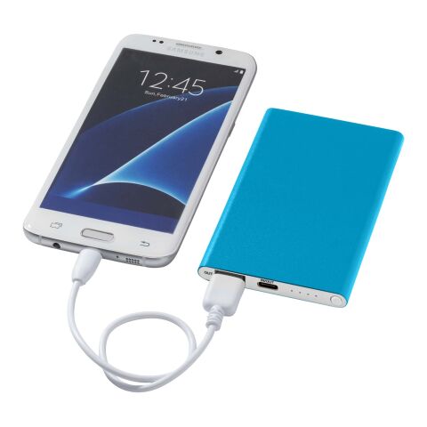 Batería externa de aluminio 4000&nbsp;mAh "Pep" Azul claro