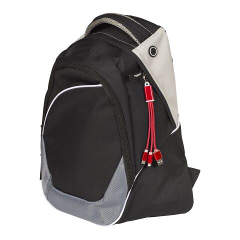 Cable de carga Metal 3 en 1, con llavero Estándar | Rojo | sin montaje de publicidad | no disponible | no disponible