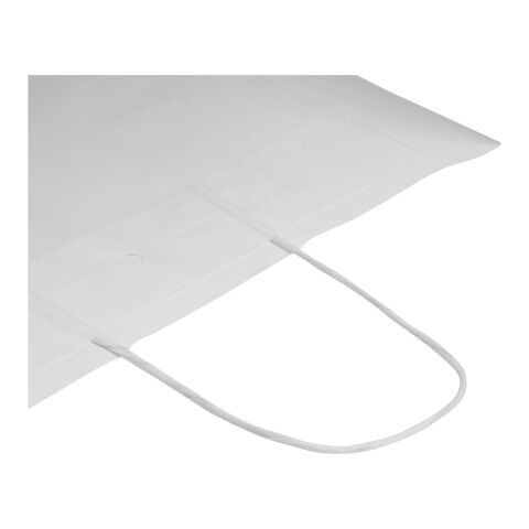 Bolsa de papel de 80-90 g/m2 con asas retorcidas - 32 x 17 x 39 cm "Kraft" Blanco | sin montaje de publicidad | no disponible | no disponible
