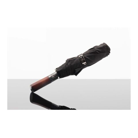 Paraguas plegable de madera con apertura y cierre automáticos &quot;SCX.design R03&quot; negro | sin montaje de publicidad | no disponible | no disponible