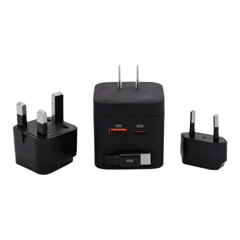 Adaptador de viaje SCX.design T21 de 65 W Negro intenso