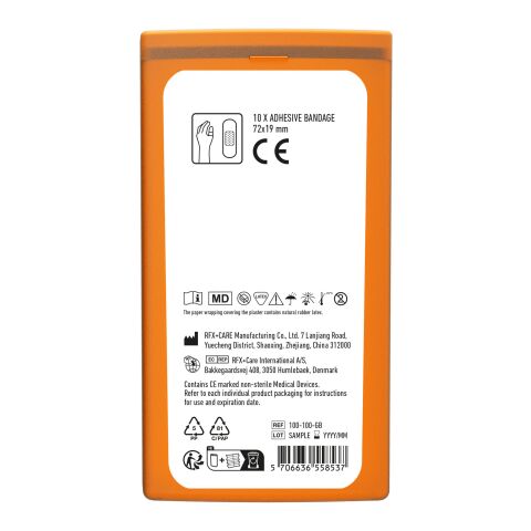 MiniKit Apósitos adhesivos Naranja | Etiqueta Digital 1 color | frontal | 39 mm x 82 mm