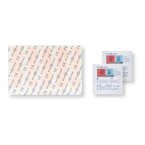 MiniKit Primeros Auxilios en bolsa de papel blanco | Impresión Digital | frontal | 80 mm x 86 mm