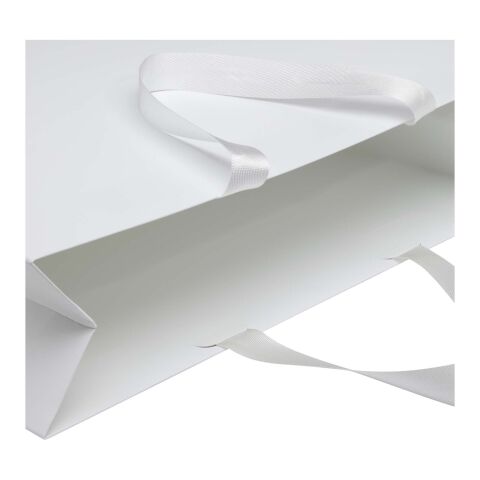 Bolsa de papel Smartfold de 230 g/m² con asas de cinta y laminado mate - 42 x 12 x 35 cm blanco