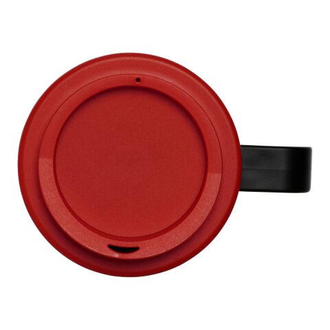 Vaso térmico Brite-Americano® grande de 350 ml Negro intenso-Rojo | sin montaje de publicidad | no disponible | no disponible