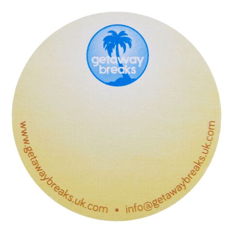 Libreta con notas adhesivas de material reciclado en forma de círculo &quot;Sticky-Mate®&quot; Blanco | sin montaje de publicidad | no disponible | no disponible