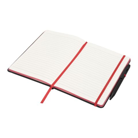Libreta A5 perfilada en color y con bolígrafo stylus &quot;Noir Edge Medium&quot; Estándar | Negro intenso-Rojo | sin montaje de publicidad | no disponible | no disponible