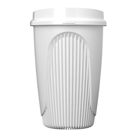 Vaso de 350 ml con tapa "Alto POP" Blanco | sin montaje de publicidad | no disponible | no disponible