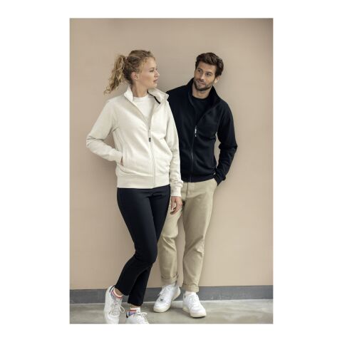 Sudadera con cremallera completa de material reciclado unisex "Galena" Oatmeal | XXS