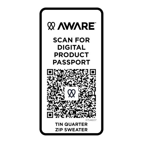 Sudadera unisex de material reciclado con cremallera 1/4 Aware™ &quot;Tin&quot; Estándar | Oatmeal | S | sin montaje de publicidad | no disponible | no disponible | no disponible