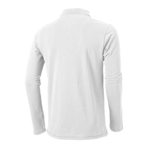 Polo de manga larga para hombre &quot;Oakville&quot; Estándar | Blanco | L | sin montaje de publicidad | no disponible | no disponible | no disponible