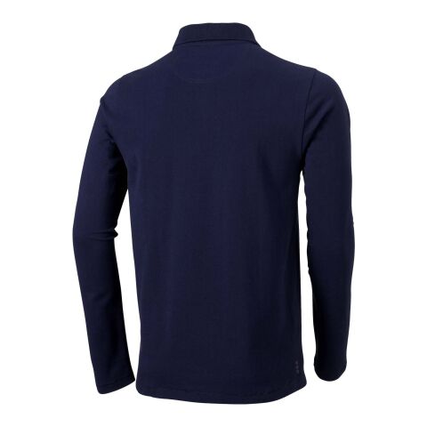 Polo de manga larga para hombre "Oakville" Estándar | Azul marino | M | sin montaje de publicidad | no disponible | no disponible | no disponible