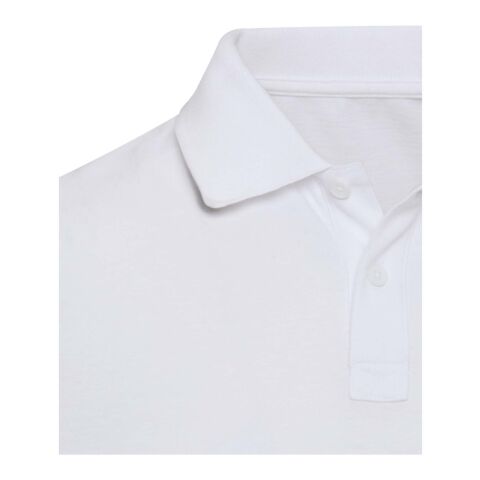 Polo de material reciclado orgánico de 220&nbsp;g/m² con certificado OCS de manga corta unisex "Beryl" Estándar | Blanco | XS | sin montaje de publicidad | no disponible | no disponible | no disponible