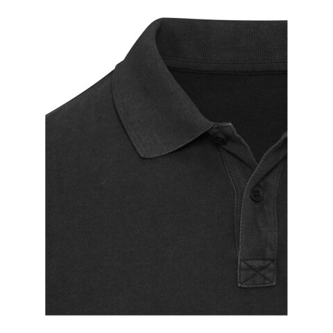 Polo de 200 g/m2 lavado para hombre "Calgary" Estándar | Negro intenso | S | sin montaje de publicidad | no disponible | no disponible | no disponible