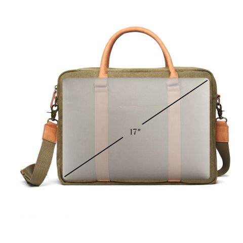 VINGA Bolsa para portátil de lona Bosler verde | sin montaje de publicidad | no disponible | no disponible