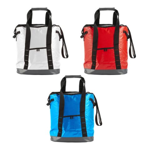 Bolsa nevera de lona impermeable. rojo | sin montaje de publicidad