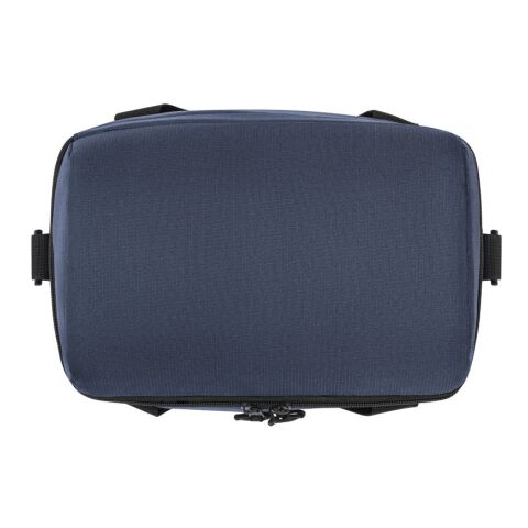 ROMA M. Bolsa térmica acolchada en poliéster reciclado 600D ripstop 11 L Azul | sin montaje de publicidad