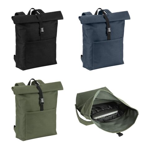 ATENAS. Mochila para portátil 600D con forro 210D 17&#039;3’ Negro | sin montaje de publicidad