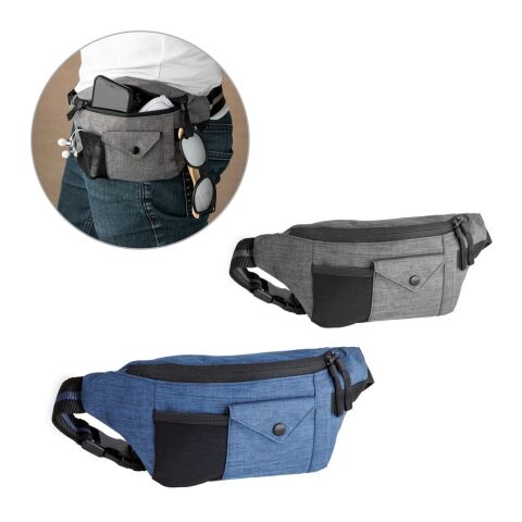 MUZEUL. Riñonera 300D Azul | sin montaje de publicidad