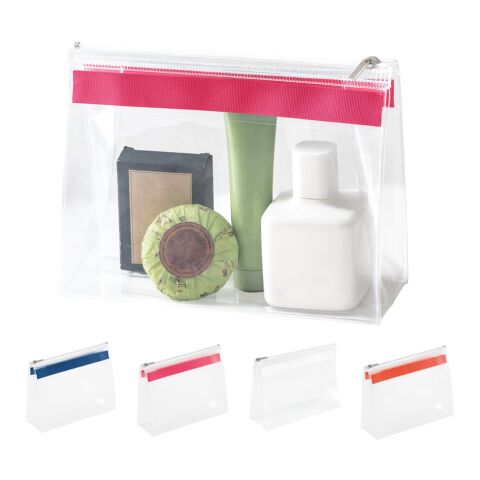 CHASTAIN. Neceser transparente en EVA con cremallera Rosa | sin montaje de publicidad