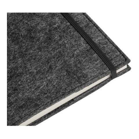 BALDWIN. Bloc de notas A5 con cubierta de fieltro reciclado (100% rPET) y páginas rayadas en papel 100% reciclado Impresión De Pantalla 1 color