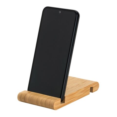 HABER. Soporte para móvil de bambú Beige | sin montaje de publicidad