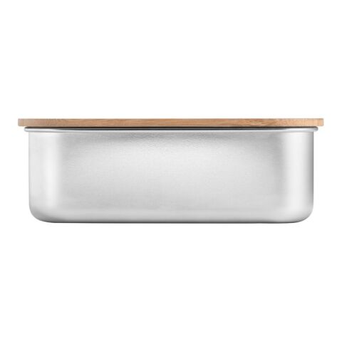 SHINO. Fiambrer. Recipiente hermético de acero inoxidable y tapa de bambú Beige | sin montaje de publicidad