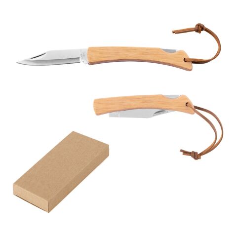 RANGER. Navaja de afeitar con hoja de acero inoxidable y mango de bambú Beige | sin montaje de publicidad