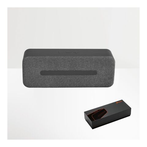 THUNDER. Altavoz portátil con micrófono gris antracita | sin montaje de publicidad