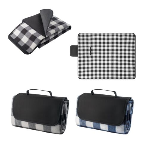 RILEY II. Manta de picnic forrada en EPE (180 g/m²) Negro | sin montaje de publicidad