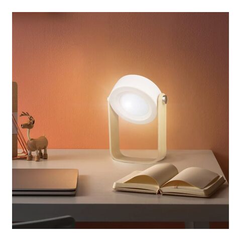 Lámpara LED multifunción Coollux con mango de bambú Blanco | sin montaje de publicidad | no disponible | no disponible