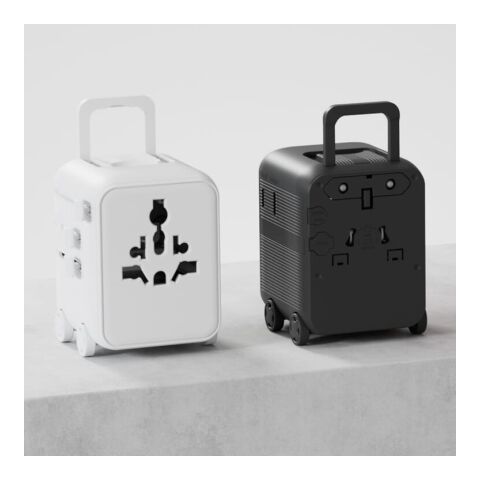 Xoopar Luggie GaN Adaptador de viaje universal con ruedas Blanco | sin montaje de publicidad | no disponible | no disponible