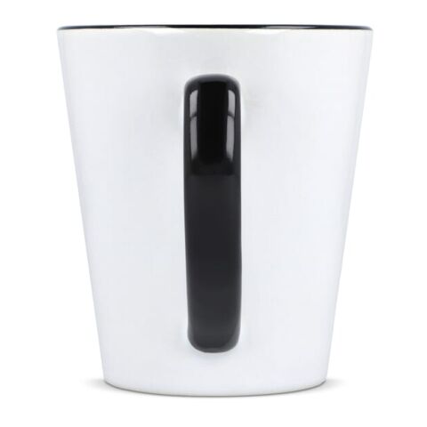 Taza subli Melbourne borde y asa de color 300ml Blanco-Negro | sin montaje de publicidad | no disponible | no disponible | no disponible