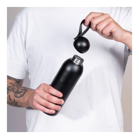 Botella de acero Sagaform Tekla (reciclado) 500 ml Negro | sin montaje de publicidad | no disponible | no disponible