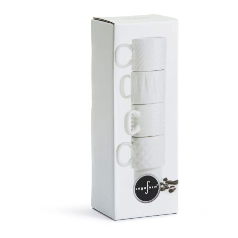 Sagaform Coffee &amp; More Taza Espresso 4 piezas 100ml Blanco | sin montaje de publicidad