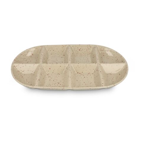 Plato cerámico Sagaform Ditte 36 x 20 cm Beige | Grabado | top | 50 mm x 50 mm