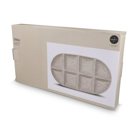 Plato cerámico Sagaform Ditte 36 x 20 cm Beige | sin montaje de publicidad | no disponible | no disponible