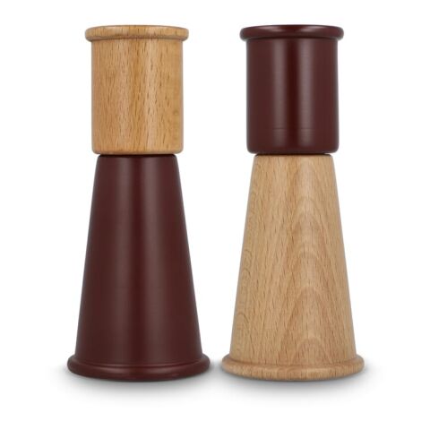 Juego de molinillos de sal y pimienta Sagaform Gurken, pequeño, 15 cm rojo oscuro