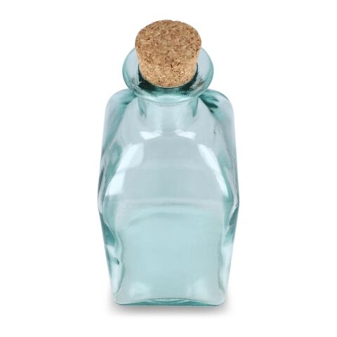 Botella cuadrada de vidrio reciclado InSideOut ReuuZ con tapón de corcho, 1 l Transparente | sin montaje de publicidad | no disponible | no disponible