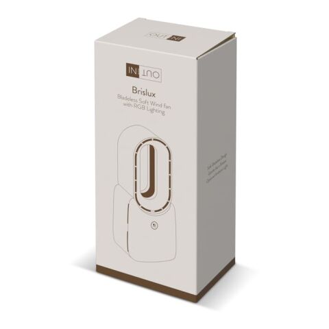 Ventilador sin aspas inSideOut Brislux con luz LED Beige