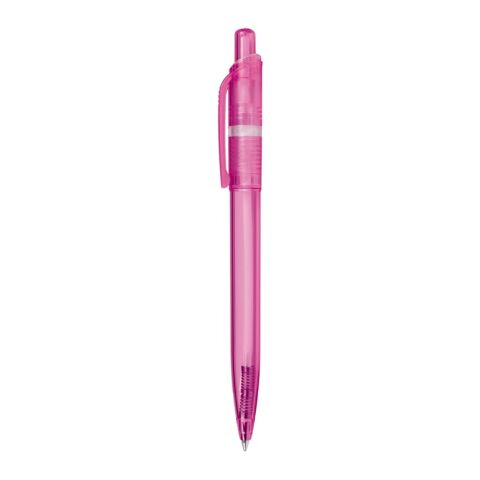 Bolígrafo Ducal Clear transparente Rosa-Rosa | Impresión De Pantalla 1 color | 90 grados del clip | 40 mm x 25 mm | no disponible