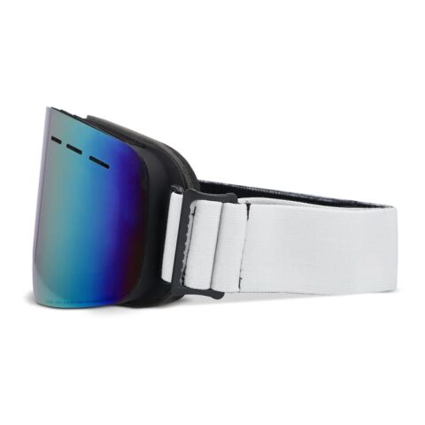 Gafas de esquí para uso recreativo - Categoría 3, certificación EN 174 Blanco | Sublimación | en el lado derecho de la correa | 140 mm x 42 mm