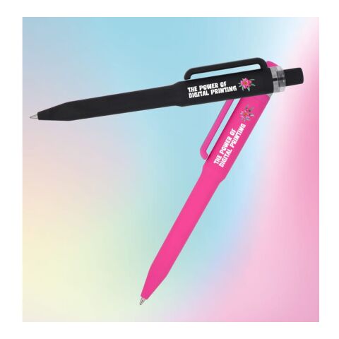 Bolígrafo Ozzy suave al tacto Negro | Impresión Digital 3D | en el clip | 37 mm x 6 mm