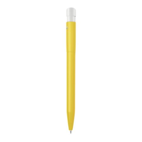 Bolígrafo S45 Bio opaco Amarillo-Blanco | Tampografía 1 color | on the clip | 25 mm x 6 mm | no disponible